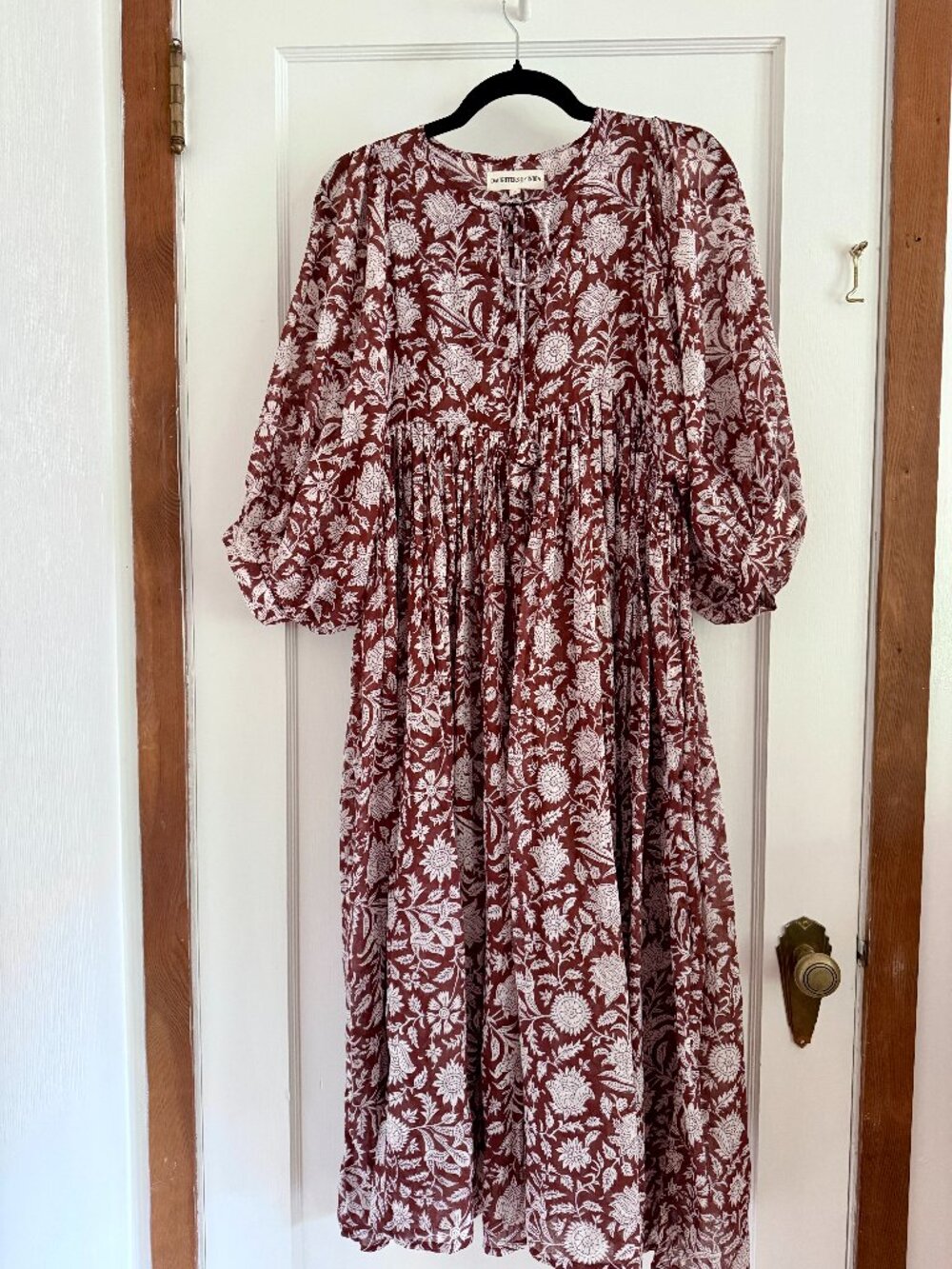 Daughters Of India Kyra Midi Dress | Wine | Small
